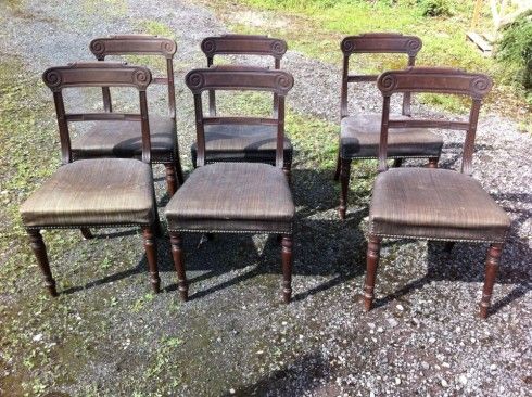 A Set of 6 19th Century Mahogany Dining Chairs