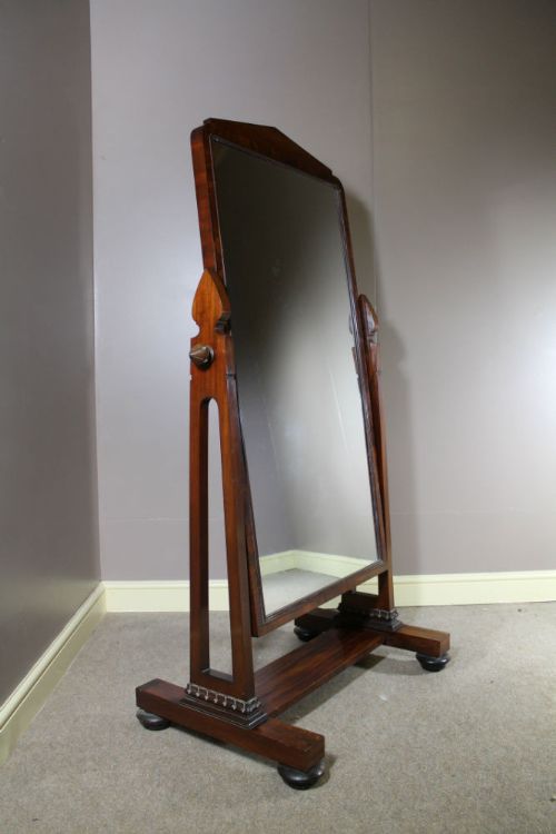 A 19th Century Mahogany Cheval Mirror