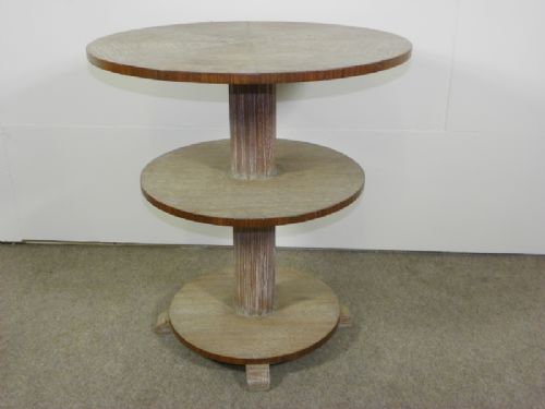 A 1930s Circular Three-tier Table
