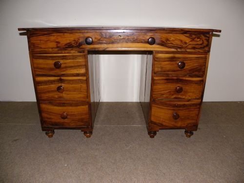A 19th Century Olivewood Pedestal Desk