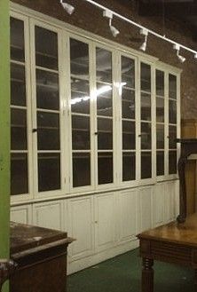 A Large Painted Pine Bookcase