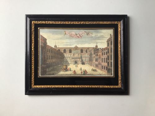 Georgian engraving Print Guild Hall City of London.