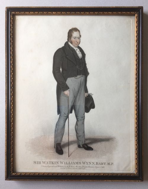 Antique Print Sir Watkin Williams Wynn. Regency Engraving.