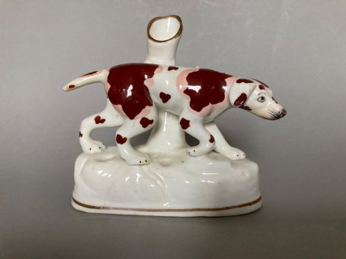 Antique Staffordshire Hound Dog Figure C1860.