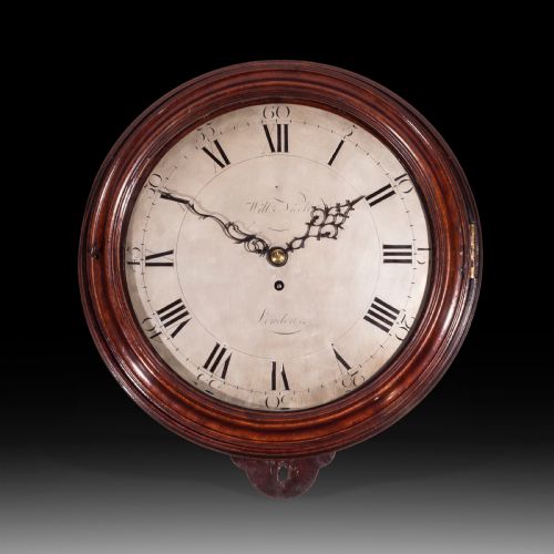 large mahogany 18thcentury dial clock william nicoll london - CATEGORY: ANTIQUE CLOCKS - DATED GEORGIAN