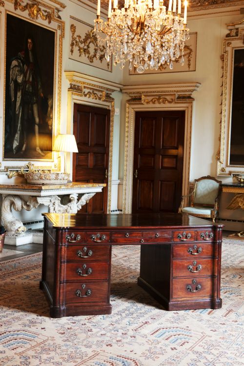 GEORGE III MAHOGANY PARTNERS DESK - ADDITIONAL PHOTO 4