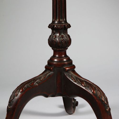 18TH CENTURY GEORGE III MAHOGANY CHIPPENDALE KETTLE STAND WINE TABLE - ADDITIONAL PHOTO 3