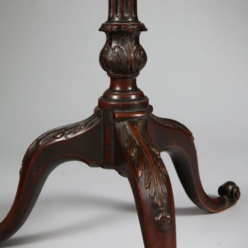 18TH CENTURY GEORGE III MAHOGANY CHIPPENDALE KETTLE STAND WINE TABLE - ADDITIONAL PHOTO 5