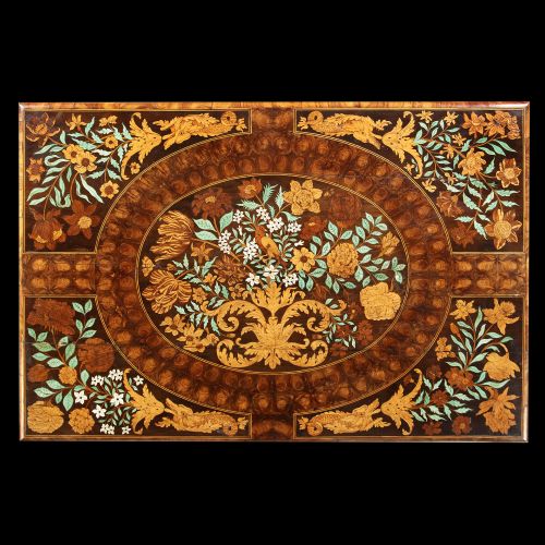 CHARLES II OLIVE OYSTER FLORAL MARQUETRY TABLE - ADDITIONAL PHOTO 1