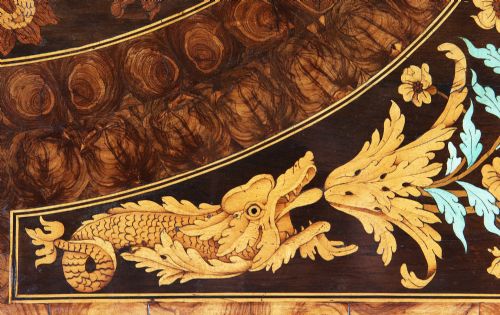 CHARLES II OLIVE OYSTER FLORAL MARQUETRY TABLE - ADDITIONAL PHOTO 2