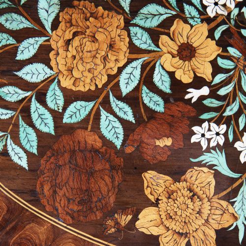 CHARLES II OLIVE OYSTER FLORAL MARQUETRY TABLE - ADDITIONAL PHOTO 6