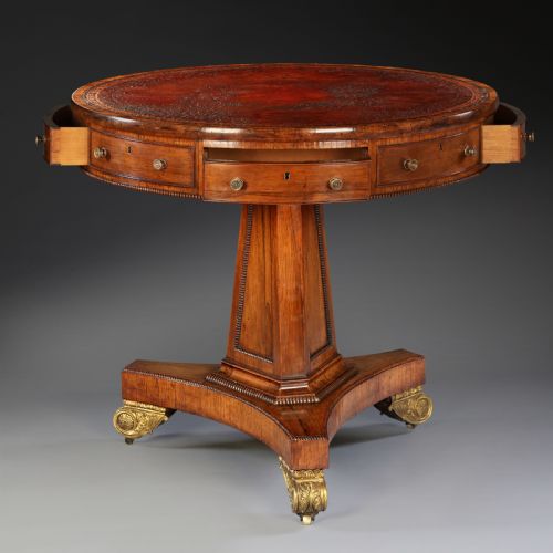 GEORGE III ROSEWOOD DRUM TABLE - ADDITIONAL PHOTO 2