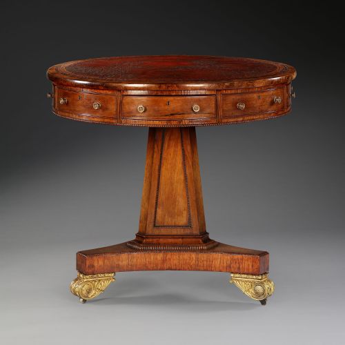 GEORGE III ROSEWOOD DRUM TABLE - ADDITIONAL PHOTO 4