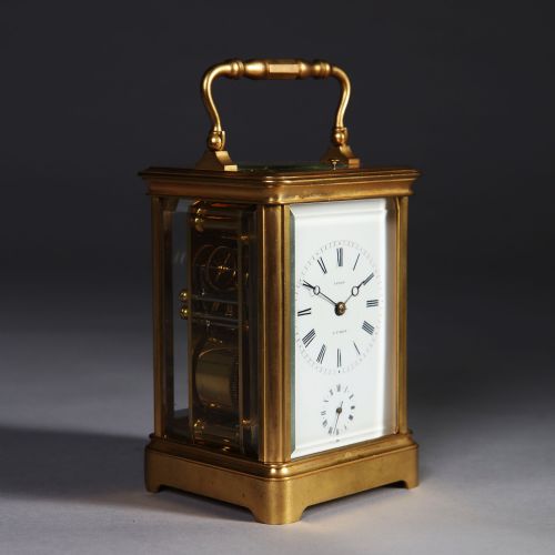 19TH CENTURY QUARTERSTRIKING CARRIAGE CLOCK BY LEROY PARIS - ADDITIONAL PHOTO 1