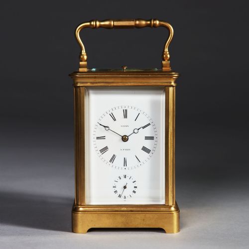 19th century quarterstriking carriage clock by leroy paris - CATEGORY: ANTIQUE CLOCKS - DATED 19TH CENTURY