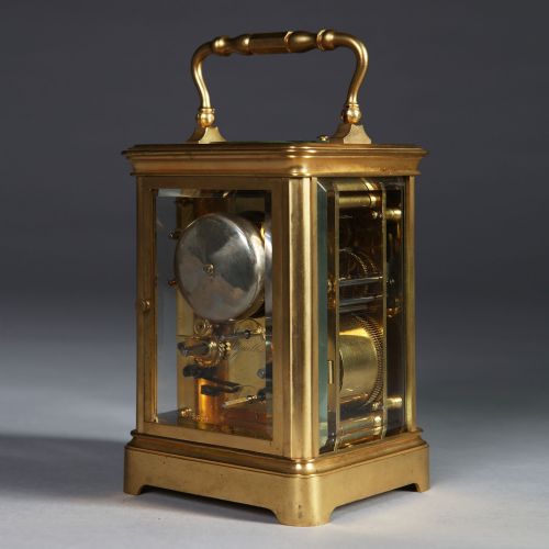 19TH CENTURY QUARTERSTRIKING CARRIAGE CLOCK BY LEROY PARIS - ADDITIONAL PHOTO 4
