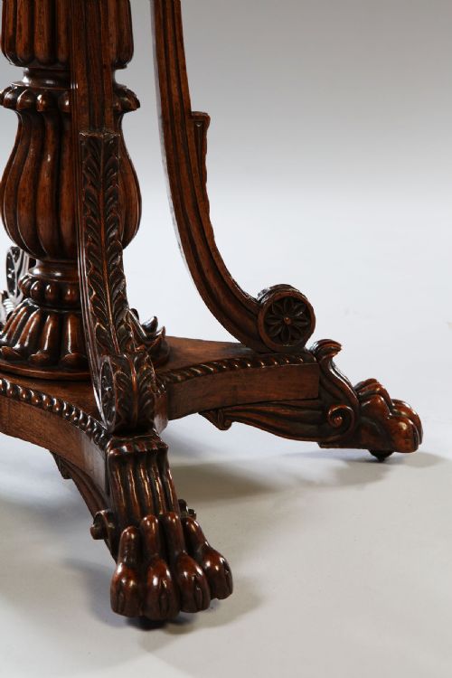 CARVED ANGLOINDIAN CARD SOFER TABLE CIRCA 1830 - ADDITIONAL PHOTO 4