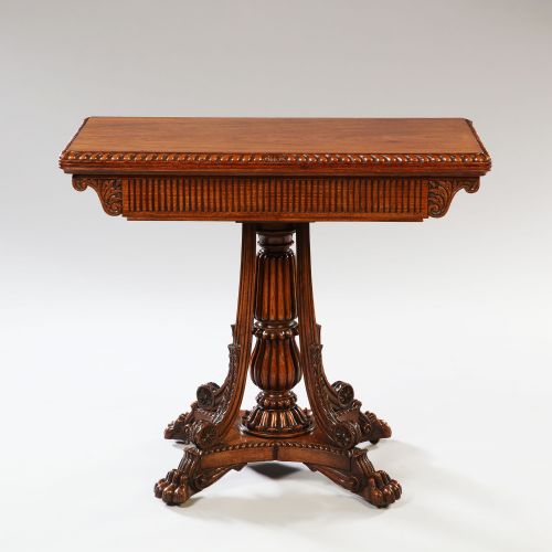 CARVED ANGLOINDIAN CARD SOFER TABLE CIRCA 1830 - ADDITIONAL PHOTO 2