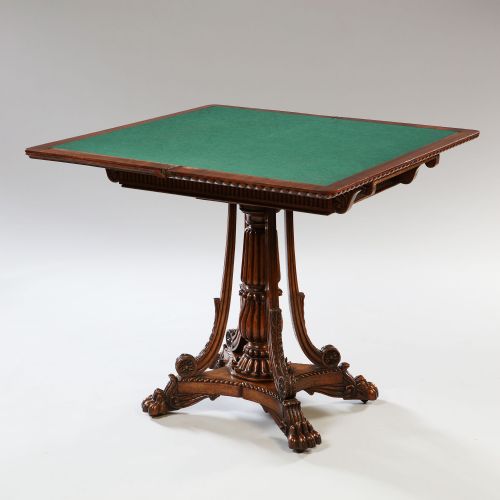 CARVED ANGLOINDIAN CARD SOFER TABLE CIRCA 1830 - ADDITIONAL PHOTO 5