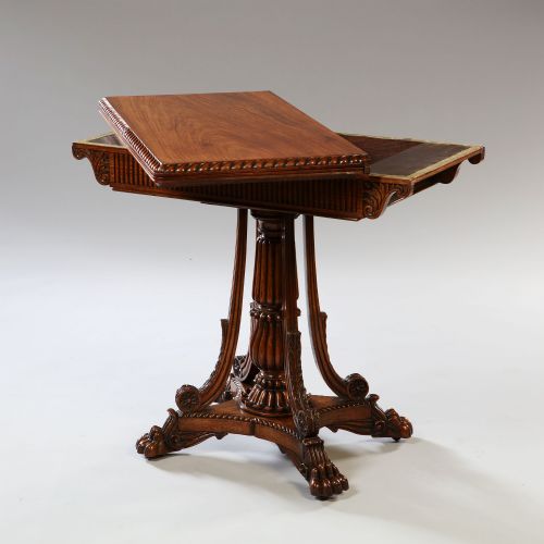 CARVED ANGLOINDIAN CARD SOFER TABLE CIRCA 1830 - ADDITIONAL PHOTO 8