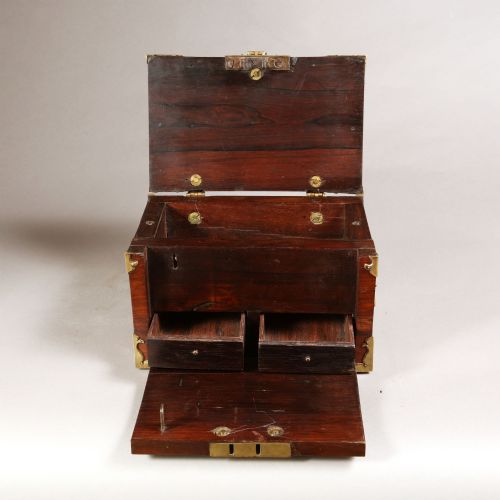 17TH CENTURY WILLIAM AND MARY KINGWOOD STRONGBOX WITH GILT BRASS - ADDITIONAL PHOTO 2