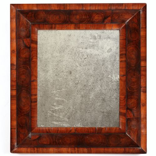 17th century william and mary olive oyster cushion mirror - CATEGORY: ANTIQUE MIRRORS - DATED 17TH CENTURY