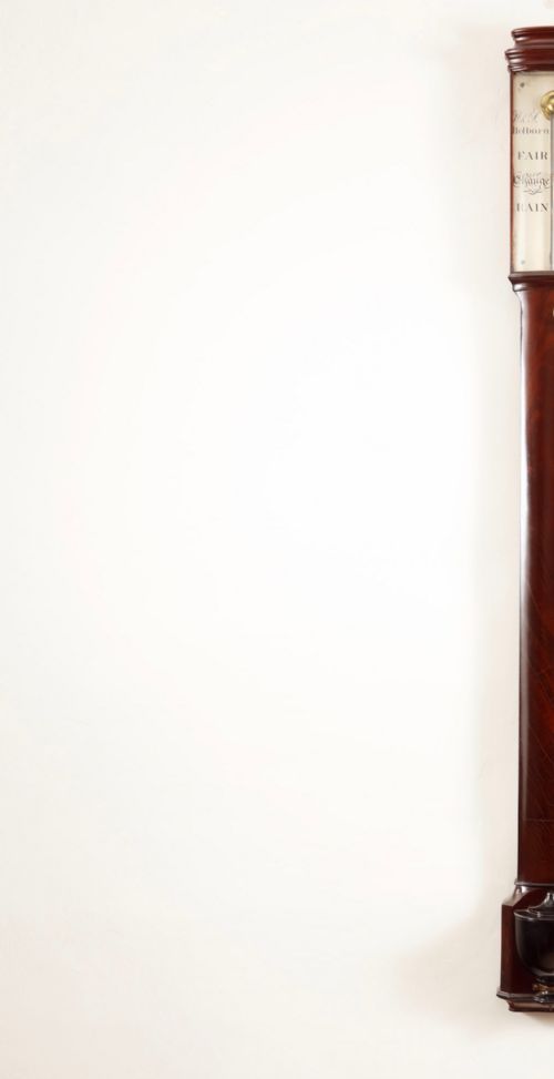 GEORGE III MAHOGANY STICK BAROMETER BY NOTED LONDON MAKERS - ADDITIONAL PHOTO 2