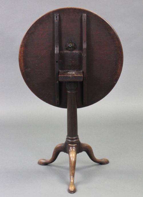 GEORGE III MAHOGANY GUN BARREL TRAY TOP TRIPOD TABLE CIRCA 17701790 - ADDITIONAL PHOTO 4