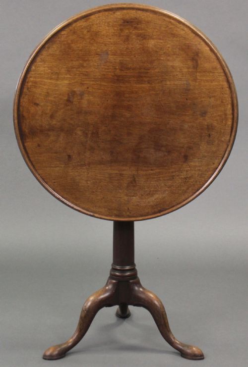 george iii mahogany gun barrel tray top tripod table circa 17701790 - CATEGORY: ANTIQUE TABLES - DATED GEORGIAN