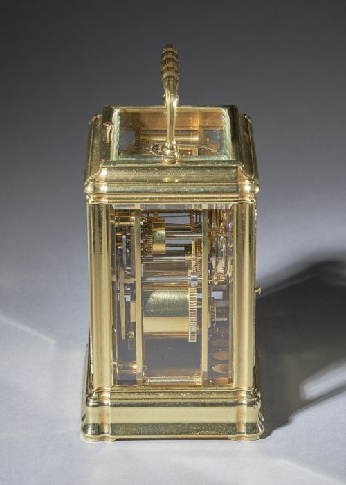 A RARE AND UNUSUAL 19THCENTURY CARRIAGE CLOCK SIGNED DEVIENNE LAMY A ST QUENTIN - ADDITIONAL PHOTO 2
