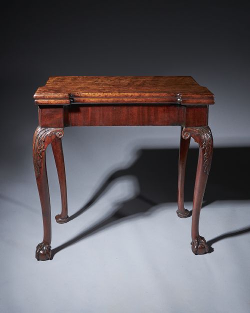 a fine irish mid 18th century carved mahogany console card table - CATEGORY: ANTIQUE TABLES - DATED GEORGIAN