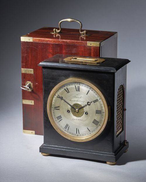 a unique early 19th century travelling clock signed french royal exchange london - CATEGORY: ANTIQUE CLOCKS - DATED REGENCY