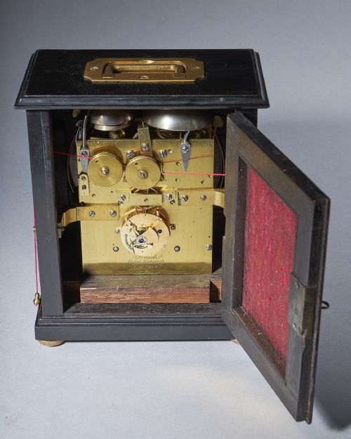 A UNIQUE EARLY 19TH CENTURY TRAVELLING CLOCK SIGNED FRENCH ROYAL EXCHANGE LONDON - ADDITIONAL PHOTO 12