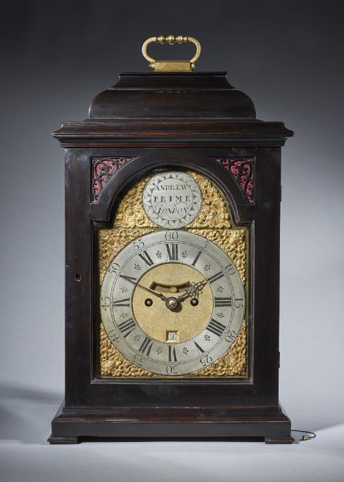 a fine ebonised george ii eight day table clock with dutch striking and trip repeat - CATEGORY: ANTIQUE CLOCKS - DATED 18TH CENTURY