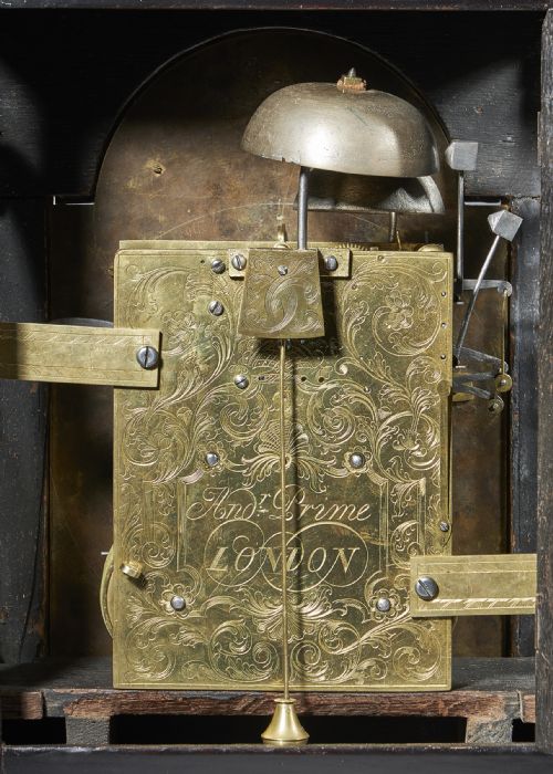 A FINE EBONISED GEORGE II EIGHT DAY TABLE CLOCK WITH DUTCH STRIKING AND TRIP REPEAT - ADDITIONAL PHOTO 3