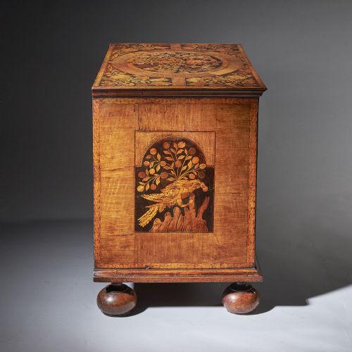 WILLIAM AND MARY MARQUETRY CHEST OF DRAWERS - ADDITIONAL PHOTO 10
