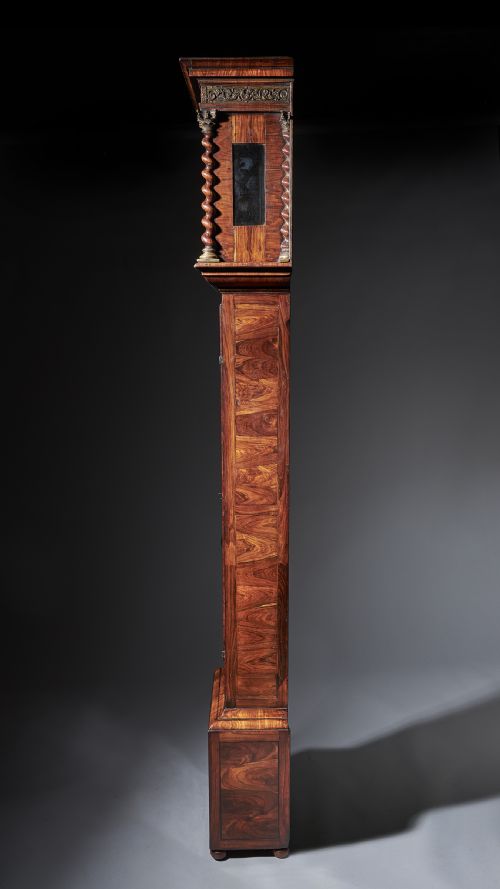 IMPORTANT CHARLES II 17TH CENTURY PRINCES WOOD AND MARQUETRY LONGCASE CLOCK - ADDITIONAL PHOTO 2