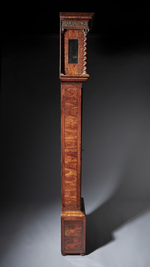 IMPORTANT CHARLES II 17TH CENTURY PRINCES WOOD AND MARQUETRY LONGCASE CLOCK - ADDITIONAL PHOTO 4