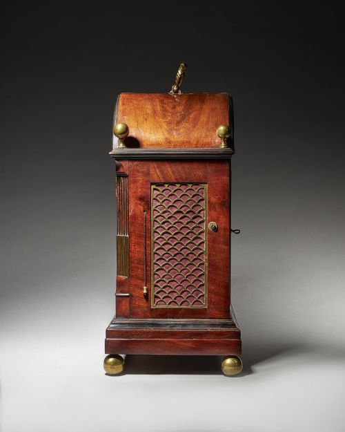 FINE GEORGE III EIGHTDAY STRIKING MAHOGANY BRACKET CLOCK WITH TRIP REPEAT - ADDITIONAL PHOTO 1