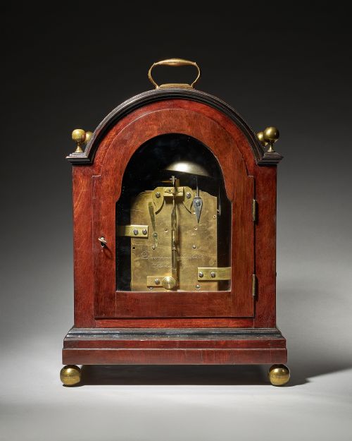 FINE GEORGE III EIGHTDAY STRIKING MAHOGANY BRACKET CLOCK WITH TRIP REPEAT - ADDITIONAL PHOTO 3