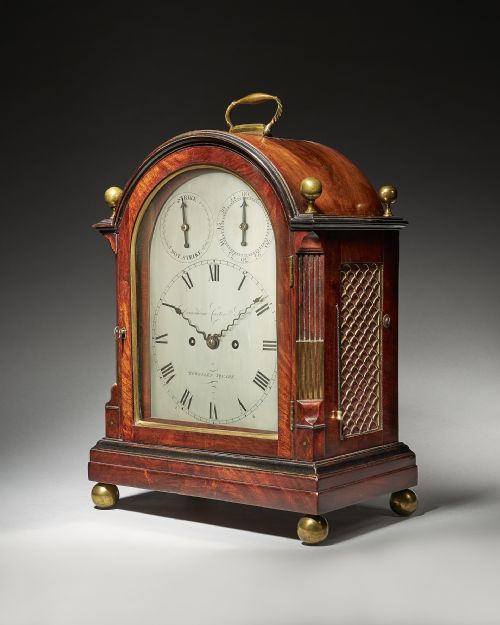 FINE GEORGE III EIGHTDAY STRIKING MAHOGANY BRACKET CLOCK WITH TRIP REPEAT - ADDITIONAL PHOTO 4