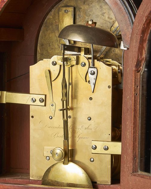 FINE GEORGE III EIGHTDAY STRIKING MAHOGANY BRACKET CLOCK WITH TRIP REPEAT - ADDITIONAL PHOTO 5