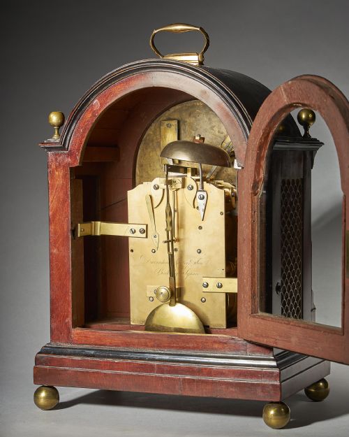 FINE GEORGE III EIGHTDAY STRIKING MAHOGANY BRACKET CLOCK WITH TRIP REPEAT - ADDITIONAL PHOTO 6