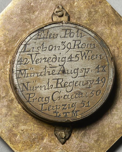 18TH CENTURY GERMAN EQUINOCTIAL POCKET SUNDIAL AND COMPASS BY LUDWIG THEODOR - ADDITIONAL PHOTO 7