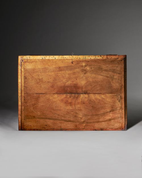 AN EXTREMELY RARE 18TH CENTURY GEORGE I WALNUT CHEST OF SMALL PROPORTIONS ON BALL AND BRACKET FEET - ADDITIONAL PHOTO 14