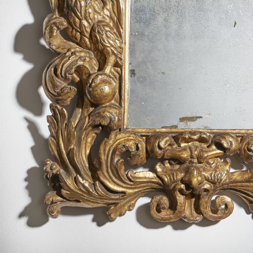 POWERFUL AND BOLD 17TH CENTURY BAROQUE CARVED GILTWOOD MIRROR - ADDITIONAL PHOTO 3