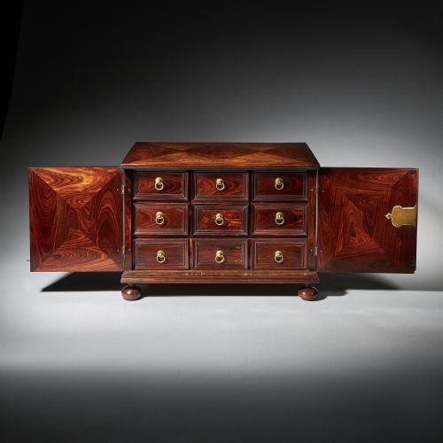 extremely rare and fine miniature kingwood table cabinet from the reign of charles - CATEGORY: ANTIQUE CUPBOARDS - DATED 17TH CENTURY