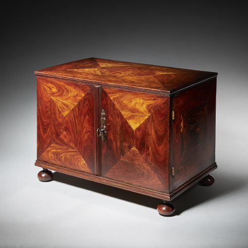 EXTREMELY RARE AND FINE MINIATURE KINGWOOD TABLE CABINET FROM THE REIGN OF CHARLES - ADDITIONAL PHOTO 2