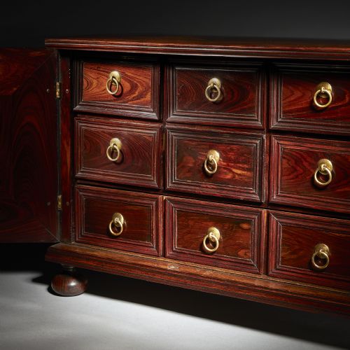 EXTREMELY RARE AND FINE MINIATURE KINGWOOD TABLE CABINET FROM THE REIGN OF CHARLES - ADDITIONAL PHOTO 13