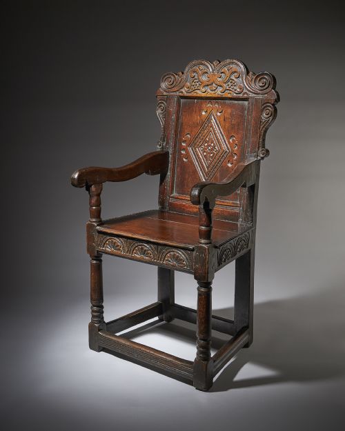 17TH CENTURY CARVED OAK WAINSCOT CHAIR THE YORKSHIRE CHAIR - ADDITIONAL PHOTO 1